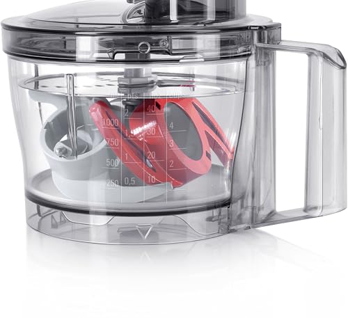 Bosch Robot da Cucina Multifunzione Compatto MCM3100W, Oltre 20 Funzioni, 800 W, 2 Velocità, Ciotola 2,3 l, Tanti Accessori Inclusi per Affettare, Tagliare, Grattugiare, Impastare e Montare, Bianco - Funzionalità e accessori