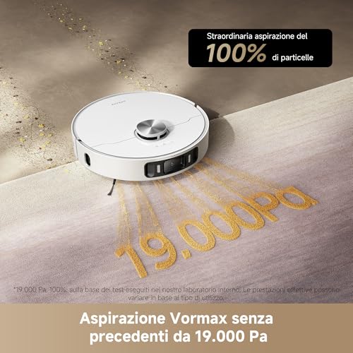 DREAME L40 Ultra AE Robot Aspirapolvere Lavapavimenti, Aspirazione 19.000 Pa, Auto-Pulizia dei Moci con Acqua Calda a 75°C, Diverse Spazzole e Moci Flessibili, Svuotamento Automatico - Prova pratica