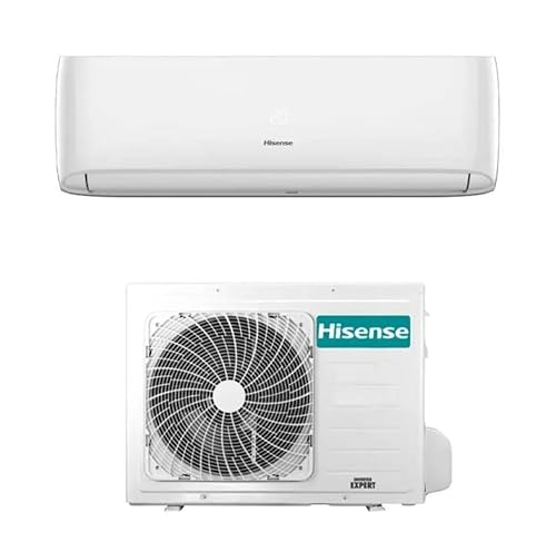 Hisense Condizionatore d'aria con pompa di calore inverter R32 A++ integrato Easy Smart Wifi modello 2025 (12000 BTU - Design e materiali