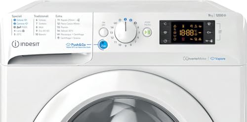 Indesit BWE 91296X WV IT Lavatrice Libera Installazione carica frontale, 9 kg, Classe A, 1150 giri, Bianco, Partenza Ritardata - Funzionalità e accessori
