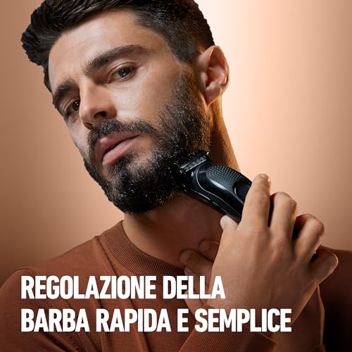 King C. Gillette Kit REGOLABARBA UOMO, 1 Testina, 3 Pettini Regolatori, 1 Spazzolina, 1 Caricatore, RASOIO BARBA ELETTRICO, Idea Regalo Uomo Kit professionale - Prova pratica