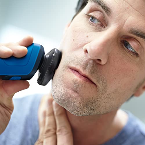 Philips S5466/18 - Rasoio Elettrico Serie 5000, Pelle Bagnata e Asciutta, Lame Auto-Affilanti ComfortTech, Testine per Contorno Viso a 360°, Display LED, Rifinitore ad Aggancio - Funzionalità e accessori