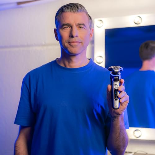 Philips Shaver 5000X Series Rasoio elettrico Wet and Dry tecnologia Skin Protect, testina flessibile a 360°, 1 ora di ricarica/ricarica rapida di 5 minuti, cappuccio a P, Arancione, modello X5012/00 - Funzionalità e accessori