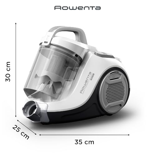 Rowenta Swift Power Cyclonic RO2917, Aspirapolvere a Traino Senza Sacchetto, Potenza 900 W, Motore Silenzioso, Serbatoio facile da Pulire, Bianco/Grigio - Funzionalità e accessori