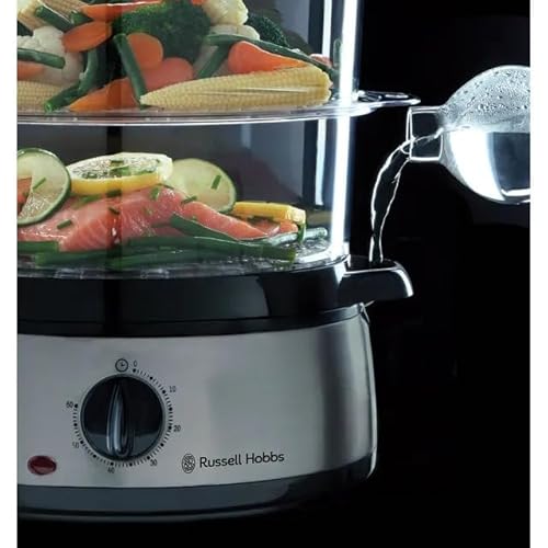 Russell Hobbs Vaporiera 9,0 l - Multicottura: 3 contenitori per cottura a vapore lavabili in lavastoviglie - Ciotola per Riso; 6 portauova; timer 60 minuti; Spegnimento automatico; No BPA, 19270-56 - Dettaglio recensione 4